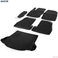 Комплект ковриков салона и багажника для Ford Focus 3 седан (2011-2018) № K11801003-4