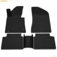 Коврики салона 3D EVA ромб резиновые для Kia K5 (2020-2025) с серым кантом № 9221065102