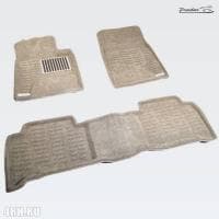 Коврики салона Pradar 3D текстильные бежевые для Toyota Land Cruiser 200 (2008-2012) № SI 09-00088