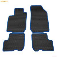 Коврики салона EVA соты резиновые для Lada (ВАЗ) Largus (2012-2021) 5-ти местный с синим кантом № 9139020103