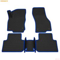 Коврики салона 3D EVA Ромб резиновые для Skoda Karoq (2020-2025) с синим кантом № 9230035103