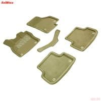 Коврики салона 3D текстильные для Audi A3 (2013-2020) бежевые № 94290