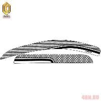 Дефлекторы окон серия "Art" серебро для Lada (ВАЗ) Largus (2012-2025) № 2010032707493