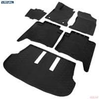 Комплект ковриков салона и багажника для Toyota Fortuner 7 мест (2015-2025) № K15707003-1