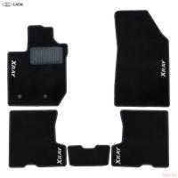 Коврики салона текстильные оригинальные для Lada (ВАЗ) XRAY цвет Мутон (2015-2022) (для комплектаций без вещевого ящика) № 99999215043982.01