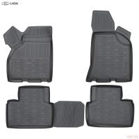 Коврики салона оригинальные для Lada (ВАЗ) Priora (2007-2018) (3D оригинальный рисуноктолщиа 32мм) № 99999217073182