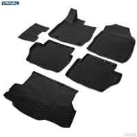 Комплект ковриков салона и багажника для Ford Fiesta седан (2015-2023) № K11805003-1