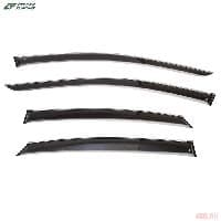 Дефлекторы окон для Kia Cerato седан (2018-2025) с хромированным молдингом № K15518CR