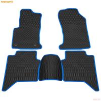 Коврики салона EVA резиновые для Toyota Hilux (2015-2025) с синим кантом № 9034045103