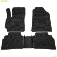 Коврики салона EVA cоты резиновые для Kia Seltos (2020-2025) с серым кантом № 9021050102