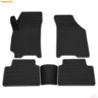 Коврики салона 3D EVA Ромб резиновые для Chevrolet Lacetti (2004-2013) с серым кантом № 9212025102