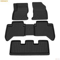 Коврики салона Rezkon для Toyota Fortuner (2015-2025) 3 ряда № 534045151