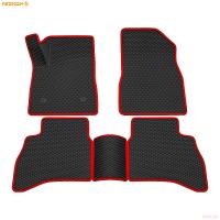 Коврики салона 3D EVA Ромб резиновые для Chevrolet TrailBlazer (2020-2025) с красным кантом № 9212060104