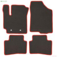 Коврики салона EVA для Kia Seltos 2WD/4WD (2020-2025) с красной окантовкой 4 шт. № EVA.R.0502506522110k