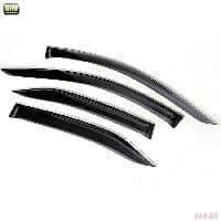 Дефлекторы боковых окон SIM для Toyota Camry седан (2006-2011) с хромированным молдингом № STOCAM0632-CR