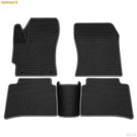 Коврики салона 3D EVA ромб резиновые для Toyota Corolla (2019-2025) с серым кантом № 9234015302