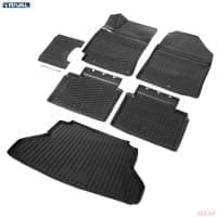 Комплект ковриков салона и багажника для Hyundai Elantra седан (2016-2020) № K12301002-1