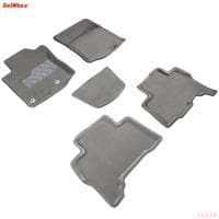 Коврики салона 3D текстильные для Toyota Land Cruiser Prado 150 (2013-2025) серые № 81972