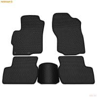 Коврики салона Rezkon EVA cоты резиновые для Mitsubishi Lancer 10 (2007-2015) с черным кантом № 9024010201