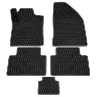 Коврики салона 3D Eva ромб резиновые для Geely Coolray (2020-2025) с серым кантом № 9217025102