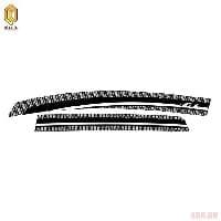 Дефлекторы окон CA Plastic cерия "Art" черные для Honda Fit (2014-2020) № 2010031510483