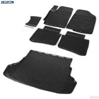 Комплект ковриков салона и багажника для Hyundai Solaris седан (2010-2016) № K12305001-6