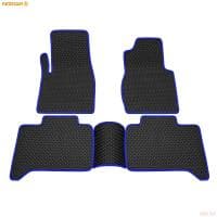 Коврики салона EVA резиновые для УАЗ Patriot (2016-2025) с синим кантом № 9041010103