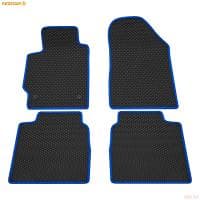 Коврики салона Rezkon EVA cоты резиновые для Toyota Camry (2006-2011) с синим кантом № 9034010103