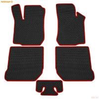 Коврики салона EVA резиновые для Skoda Octavia Tour (1996-2010) с красным кантом № 9030010304