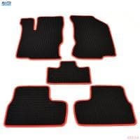 Коврики салона резиновые EVA для Lada (ВАЗ) Kalina (2004-2013) соты с красным кантом № EVAS.0137.02