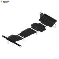 Защита картера, радиатора, КПП и раздаточной коробки для DongFeng DF6 (2022-2025) № 78603