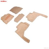 Коврики салона 3D текстильные для Toyota Land Cruiser 300 (2021-2025) бежевые № 96537