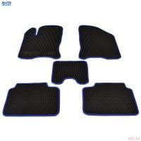 Коврики салона резиновые EVA для Lada (ВАЗ) Vesta (2015-2025) соты с синим кантом № EVAS.0747.03