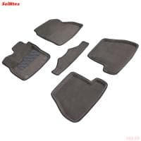 Коврики салона 3D текстильные для Ford Focus 3 МКПП (2011-2015) серые № 86842