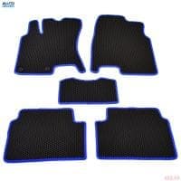 Коврики салона резиновые EVA для Nissan Qashqai (2007-2014) соты с синим кантом № EVAS.0475.03