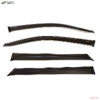 Дефлекторы окон Cobra для Changan CS55 (2017-2023) широкие, с хромированным молдингом № CE60517CR