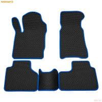 Коврики салона Rezkon EVA cоты резиновые для Chevrolet Niva (202123) с синим кантом № 9039040103