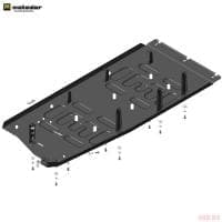Защита топливного бака для Volkswagen Multivan (2020-2025) № 72705