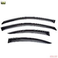 Дефлекторы боковых окон SIM для Volvo S80 седан (2006-2010) с хромированным молдингом № SVOLVS800632-CR