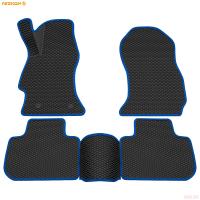 Коврики салона EVA ромб резиновые для Subaru Forester (2008-2013) с синим кантом № 9032005103