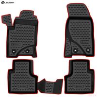 Коврики салона для Chevrolet Niva (2009-2020) с красным кантом № KANT.NLC.52.17.210.rd