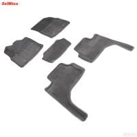 Коврики салона 3D текстильные для Toyota Land Cruiser 300 (2021-2025) серые № 96535