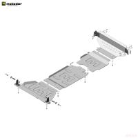 Защита картера, переднего дифференциала, КПП, радиатора, раздаточной коробки для Dodge Ram 1500 4WD (2018-2025) № 32906