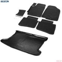 Комплект ковриков салона и багажника для Hyundai Solaris хэтчбек (2010-2016) № K12305001-3