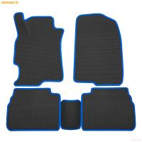 Коврики салона 3D EVA ромб резиновые для Mazda 6 (2008-2012) с синим кантом № 9223015103