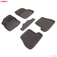 Коврики салона 3D текстильные для Ford Focus 3 АКПП (2011-2015) серые № 84780