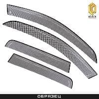 Дефлекторы окон шелкография черные для Skoda Octavia A7 (2013-2020) № 2010030509235
