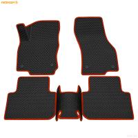 Коврики салона 3D EVA ромб резиновые для Skoda Karoq (2020-2025) с красным кантом № 9230035104