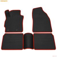 Коврики салона 3D EVA ромб резиновые для Toyota RAV4 (2013-2019) с красным кантом № 9234035204