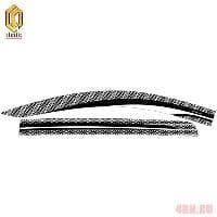 Дефлекторы окон серия "Art" белые для Mitsubishi L200 (2015-2023) № 2010031411575